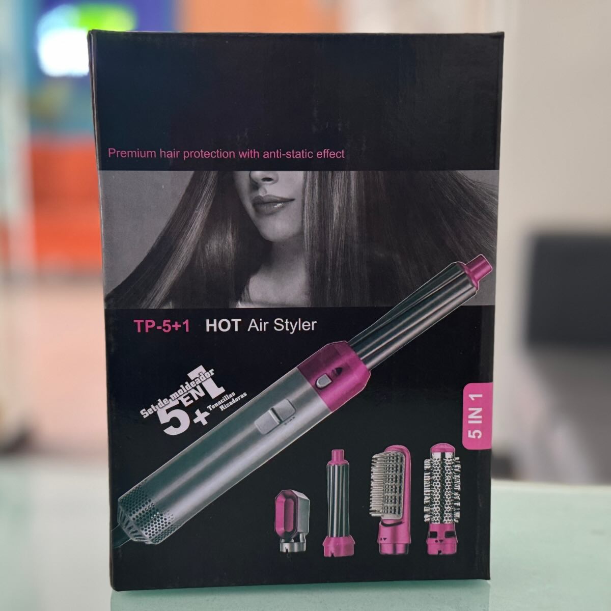 5-in-1 Electric Hair Dryer Brush Kit | Blow Dryer, Straightener, Curler & Volumizer Styling Tool Salon styling at home