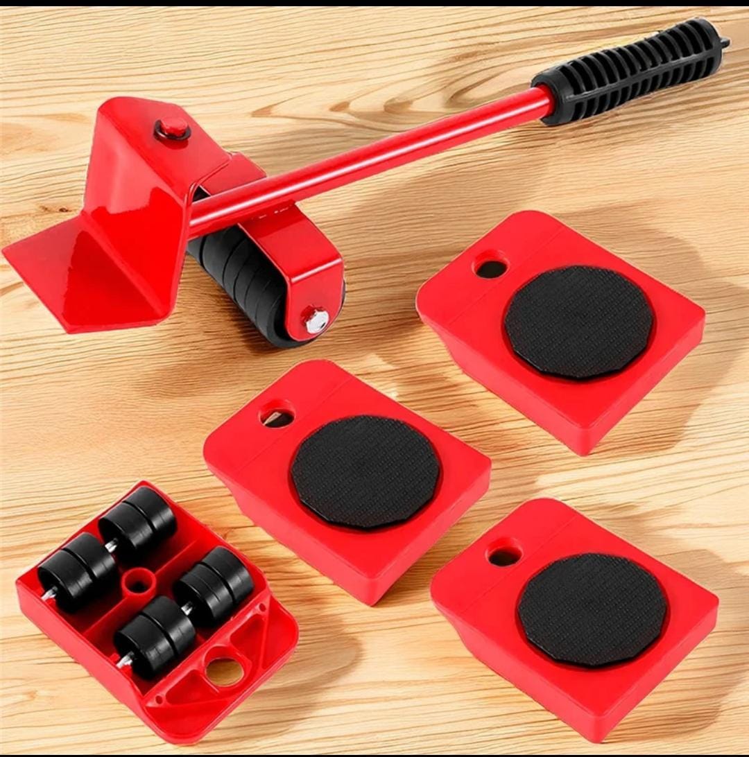 5-in-1 Heavy Furniture Mover Tool Set with Lifter & 360° Rollers Effortless moving, no pain