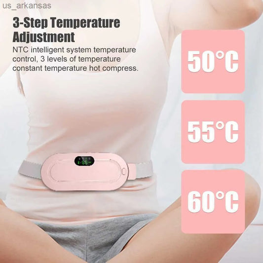 Digital Period Heating Pad & Vibrating Belt | Fast Relief for Menstrual Cramps Smart Heating Belt